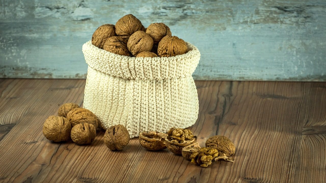Čerstvé lesní produkty a zdravé potraviny na dřevěném stole